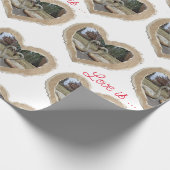 Zwanenkaart cadeauverpakkings papier (Hoek)