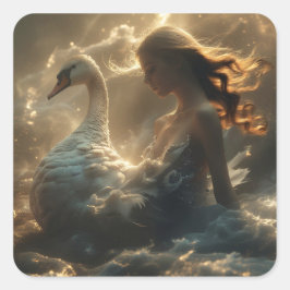 ZWANENMEER - BALLET & DANS VIERKANTE STICKER