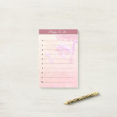 Zwanenmeer Dingen om te doen op roze gouden rand Post-it® Notes (Op bureau)