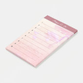 Zwanenmeer Dingen om te doen op roze gouden rand Post-it® Notes (Schuin)