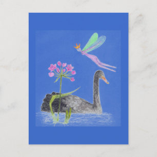 zwanenmeer elve ""Butomus umbellatus" Briefkaart