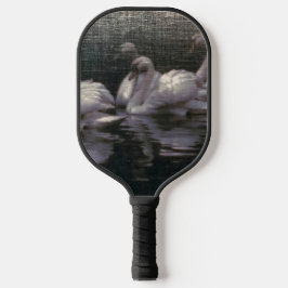 Zwanenmeer in het maanlicht pickleball paddle