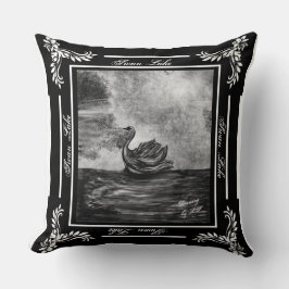 Zwanenmeer mijn digitale tekening Worpillow LS  Kussen