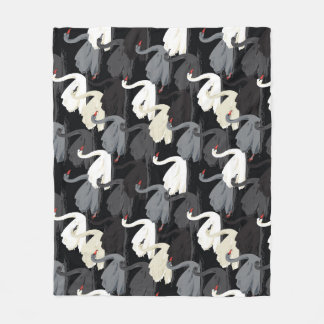 zwanenmeer: monotone patroon. fleece deken