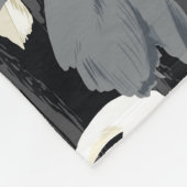 zwanenmeer: monotone patroon. fleece deken (Hoek)