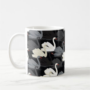 zwanenmeer: monotone patroon. koffiemok