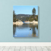 Zwanenmeer Muurkunst Canvas Afdruk (Insitu (Houten vloer))