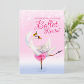 Zwanenmeer roze ballet dansen Overweging Event Kaart (Staand voorkant)