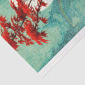 Zwanenmeer Turquoise & Coral Red Tree decoupage Tissuepapier (Detail)