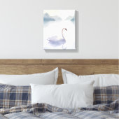 zwanenmeer | Waterverf Airy Light Painting Canvas Afdruk (Insitu (Slaapkamer))
