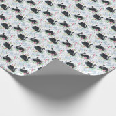 Zwanenmeer: Waterverf pastelpatroon. Cadeaupapier (Hoek)