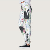 Zwanenmeer: Waterverf pastelpatroon. Leggings (Links)
