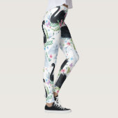 Zwanenmeer: Waterverf pastelpatroon. Leggings (Rechts)