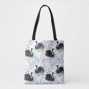 Zwanenmeer: Waterverf pastelpatroon. Tote Bag