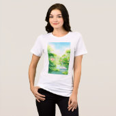 Zwanennatuur omarming Tri-Blend shirt (Voorkant volledig)