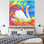 Zwanennest Canvas Afdruk (Insitu (Slaapkamer))