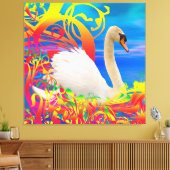 Zwanennest Canvas Afdruk (Insitu (Woonkamer))
