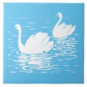 zwanenpaar tegeltje (Voorkant)