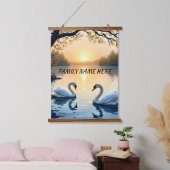 zwanenpaar wandtapijt hangend wandkleed (Slaapkamer)