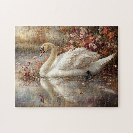 Zwanenpastel Autumn Foliage Painting Legpuzzel (Horizontaal)