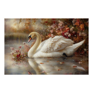 Zwanenpastel Autumn Foliage Painting Perfect Poster