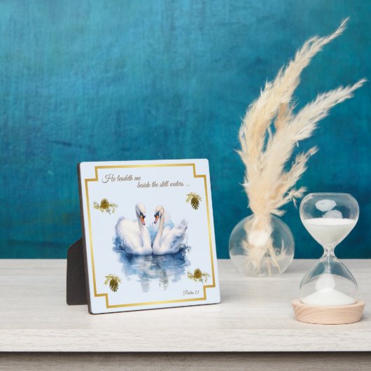 Zwanenplak 23e psalm Hij leidde mij Fotoplaat (Insitu)