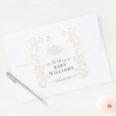 Zwanenprinses Bibliotheek Boekplaatsticker Vierkante Sticker (Envelop)