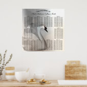 Zwanenprinses Elegante Trouwtafel Stoel Poster (Keuken)