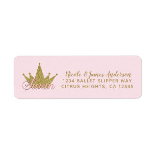 Zwanenprinses Gouden Glitter Kroon Glam Etiket