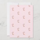 Zwanenprinses Roze & Gouden Glitter Kroonverjaarda Kaart (Achterkant)