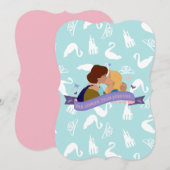 Zwanenprinses verjaardagskaart uitnodigen kaart (Voorkant / Achterkant)