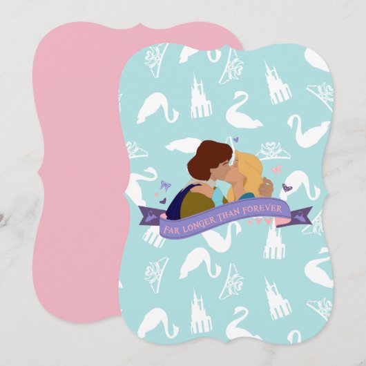 Zwanenprinses verjaardagskaart uitnodigen kaart (Voorkant / Achterkant)