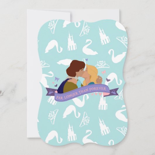 Zwanenprinses verjaardagskaart uitnodigen kaart (Voorkant)