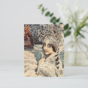 Zwanenprinses Vrubel-schilderij met vintage schoon Briefkaart