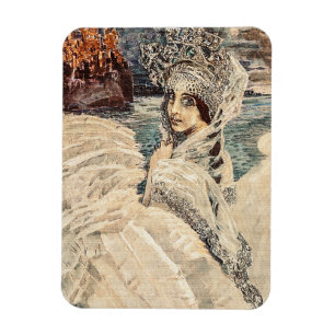 Zwanenprinses Vrubel-schilderij met vintage schoon Magneet