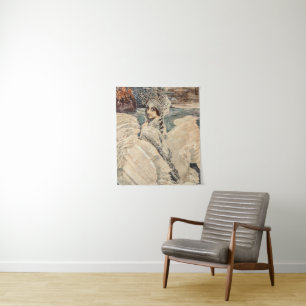 Zwanenprinses Vrubel-schilderij met vintage schoon Wandkleed