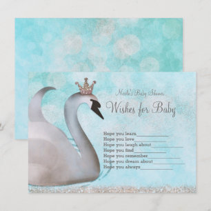 Zwanenprinses wenst baby shower spel kaart
