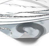 Zwanenprinses Zilver & Wit Elegant Aangepaste Fees Poster (Hoek)