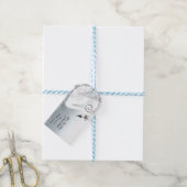 Zwanenprinses Zilver & Wit Elegante Aangepaste Fee Cadeaulabel (Met Touw)