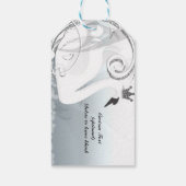 Zwanenprinses Zilver & Wit Elegante Aangepaste Fee Cadeaulabel (Achterkant)