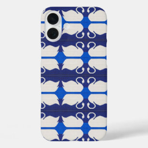 Zwanenreflecties in het meer Artisan haakprint iPhone 16 Plus Hoesje