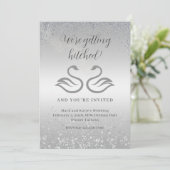 Zwanensilhouettes in het midden en diamantregen in kaart (Staand voorkant)