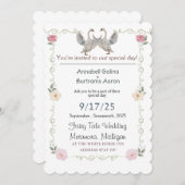 zwanensprookje bruiloft kaart (Voorkant / Achterkant)