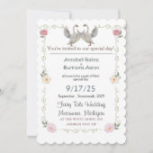 zwanensprookje bruiloft kaart (Voorkant)