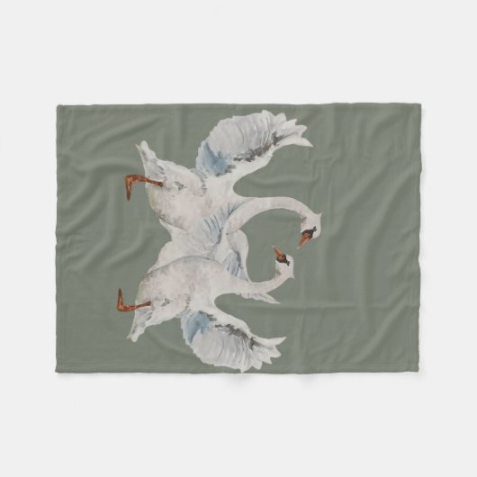 zwanentango fleece deken (Voorkant (Horizontaal))