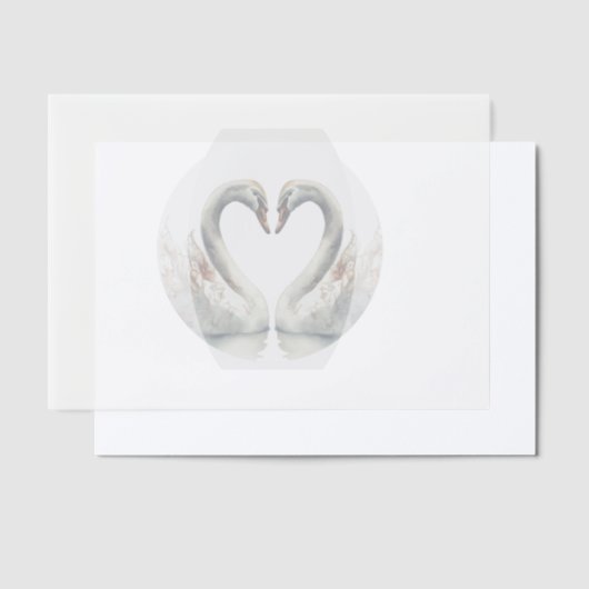 zwanenvellum-overlay-papier vellum uitnodigingen (Offset)