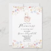 Zwanenverjaardagsuitnodiging, Swan Princess Verjaa Kaart (Voorkant)