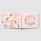 Zwanenvijver Goud Roze Baby shower Baby shower Gastenboek (Volledig)