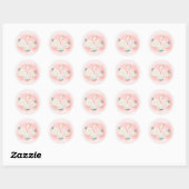 Zwanenvijver Goud Roze Baby showers envelop afdich Ronde Sticker (Vel)