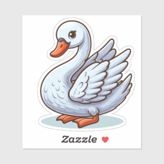 Zwanenvogel Custom-Cut Vinyl Sticker (Vel)